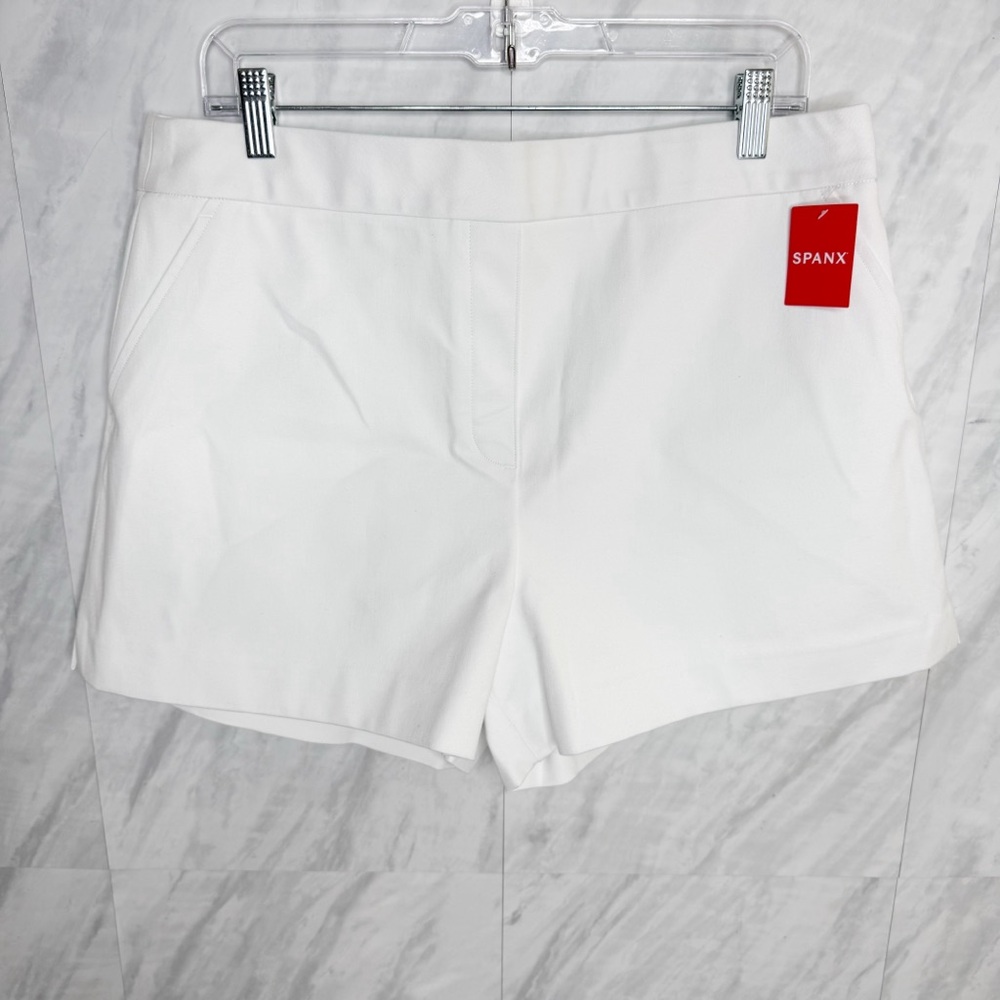 SPANX High Waist Crisp On the go White Shorts XL